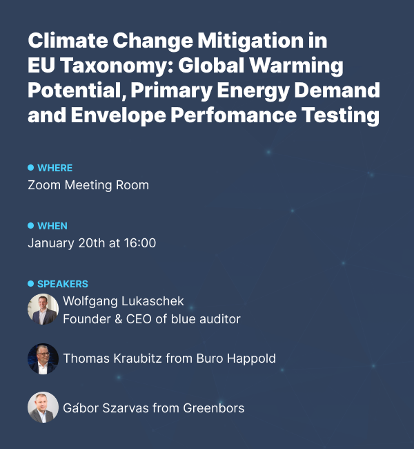 3 Climate Change Mitigation in EU Taxonomy_ Global Warming Potential, Primary Energy Demand and Envelope Perfomance Testing